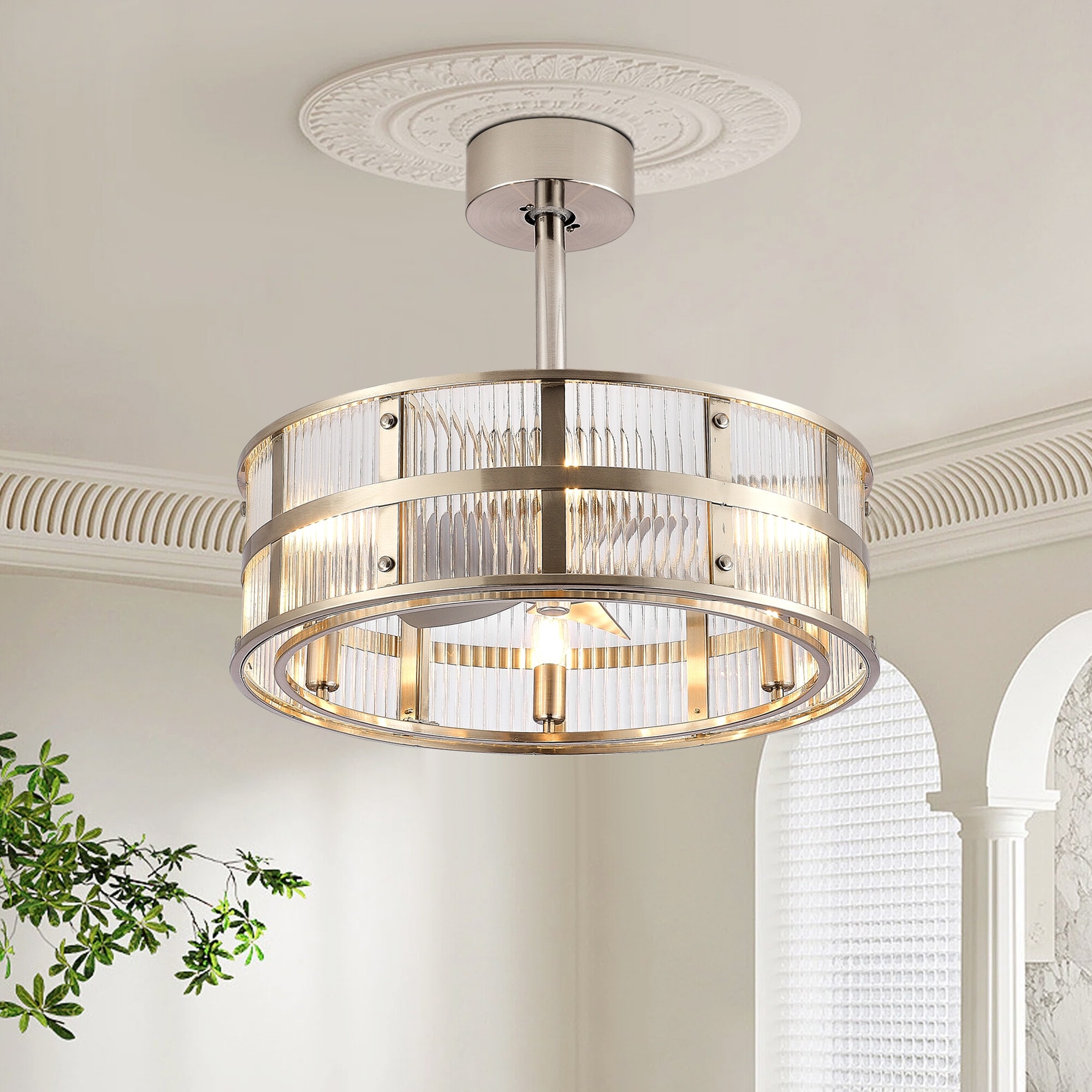 Metallic Indoor Ceiling Fans - Bed Bath & Beyond